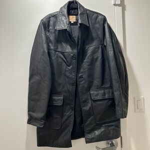 Men’s Black Leather Coat